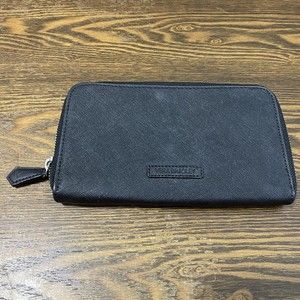 Vera Bradley Womens Wallet Black Animal Print Lining Zip Around